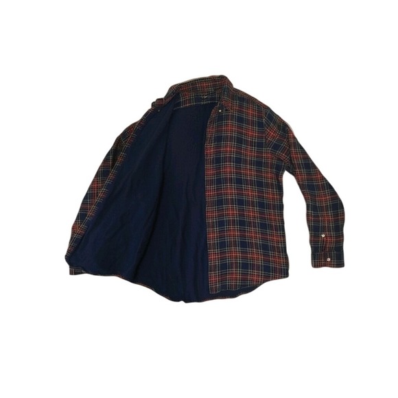 Polo by Ralph Lauren Men's Red Blue White Plaid Long Sleeve Shirt. Size L - Picture 4 of 10